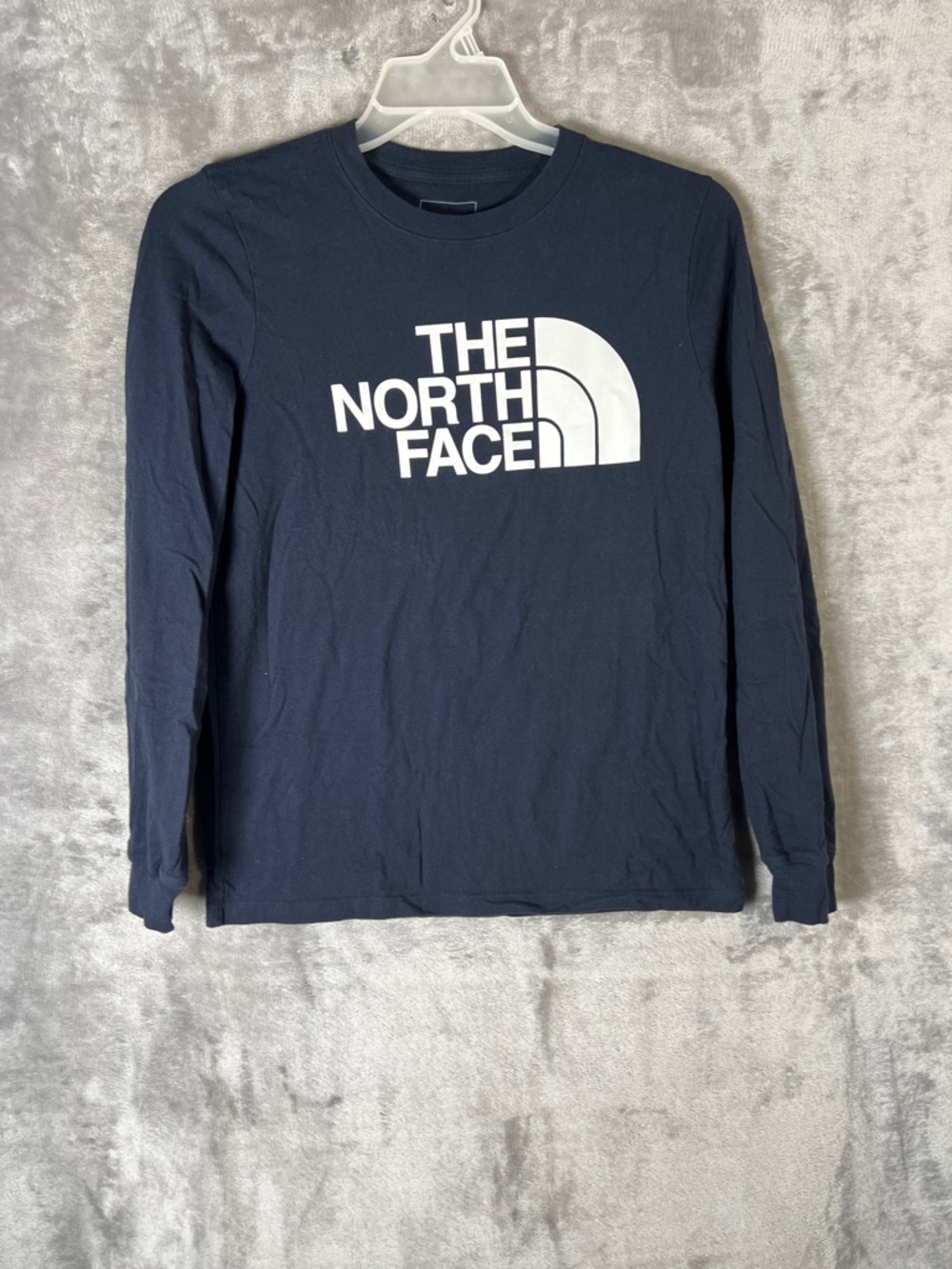 The North Face Navy Long Sleeve Logo Shirt with White Graphic - Picture 4 of 7